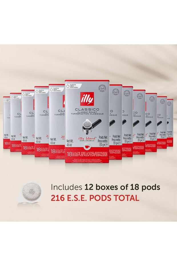 كبسولات قهوة E.S.E. - كلاسيكو متوسطة التحميص - نكهة الشوكولاتة والكراميل - 18 كبسولة، عبوة من 12 قطعة - 2