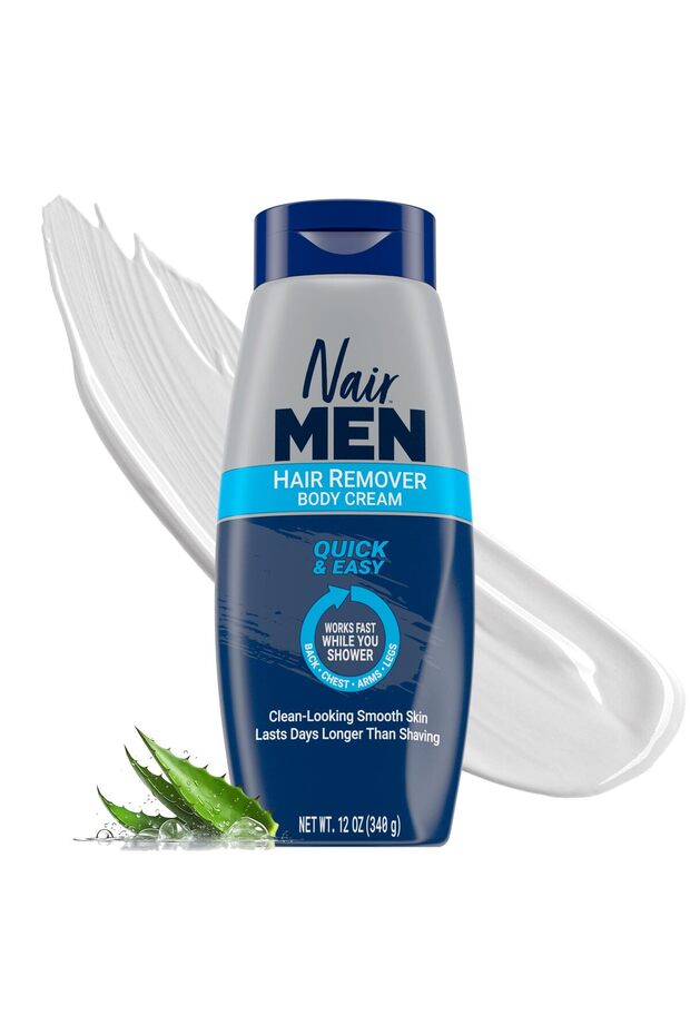 Men Hair Remover Body Cream, Manscape for Smooth Skin for Days, Coarse Hair Removal, 12 oz
