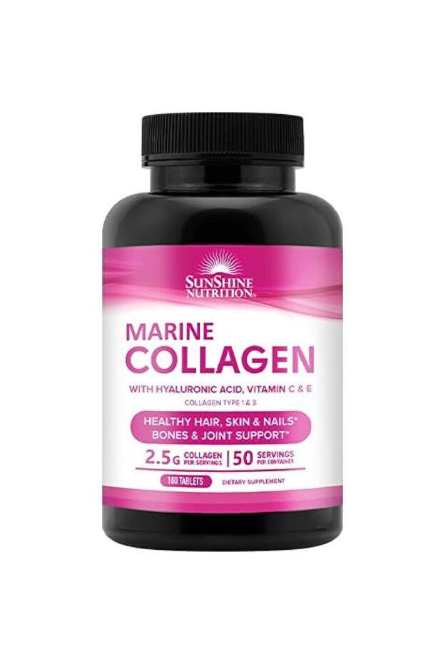Nutrition Marine Collagen With Hyaluronic Acid, Vitamin C & E, 100 Tablets