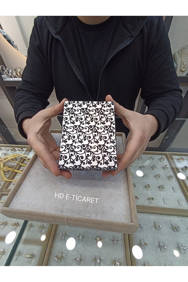 Panset Kutusu Karton Floklu 9x12 Cm Büyük Kolye Kutusu 2 Adet - 3