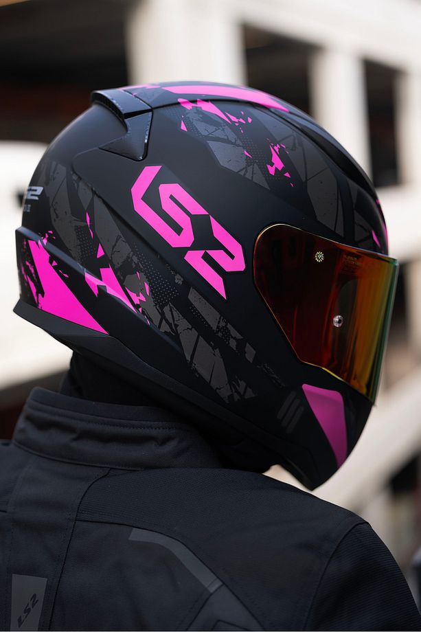RAPID 2 PALIMNESIS MAT SİYAH-PEMBE KASK - 7