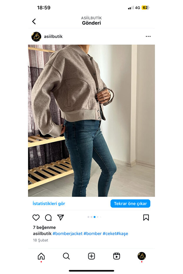 Kaşe Bomber ceket - 2