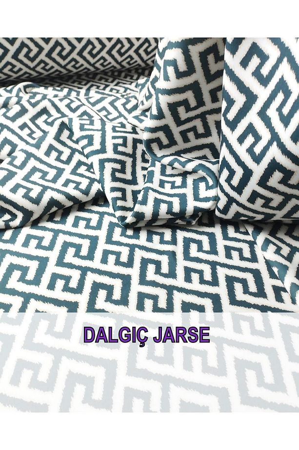 Ekru Üzeri Yeşil Dalgıç Jarse En: 150 - 1