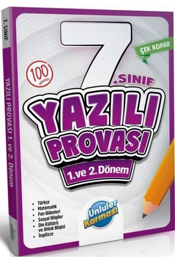 7. Sınıf Yazılı Provası 1. Ve 2. Dönem - 1