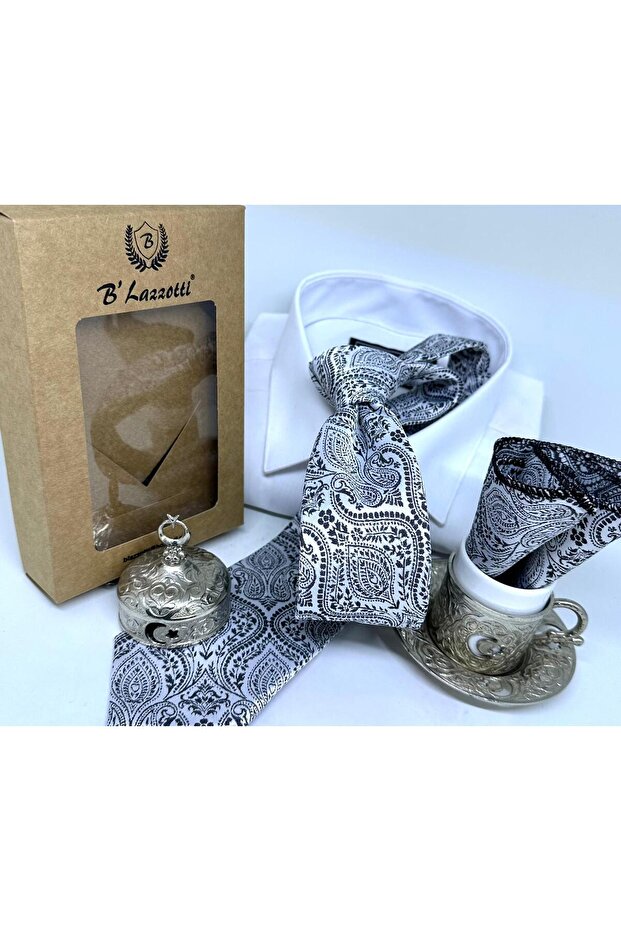 Dokuma Mendilli Kravat - 2