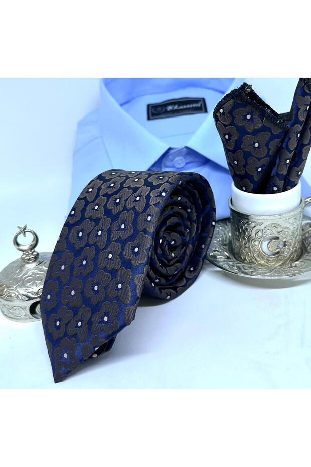 Dokuma Mendilli Kravat - 4