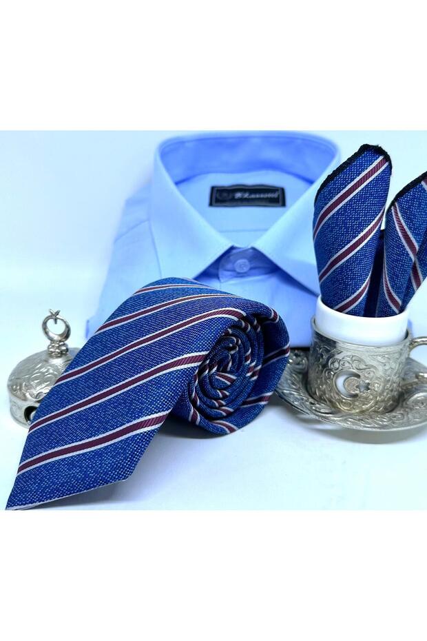 Dokuma Mendilli Kravat - 4