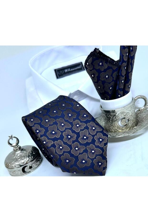 Dokuma Mendilli Kravat - 5