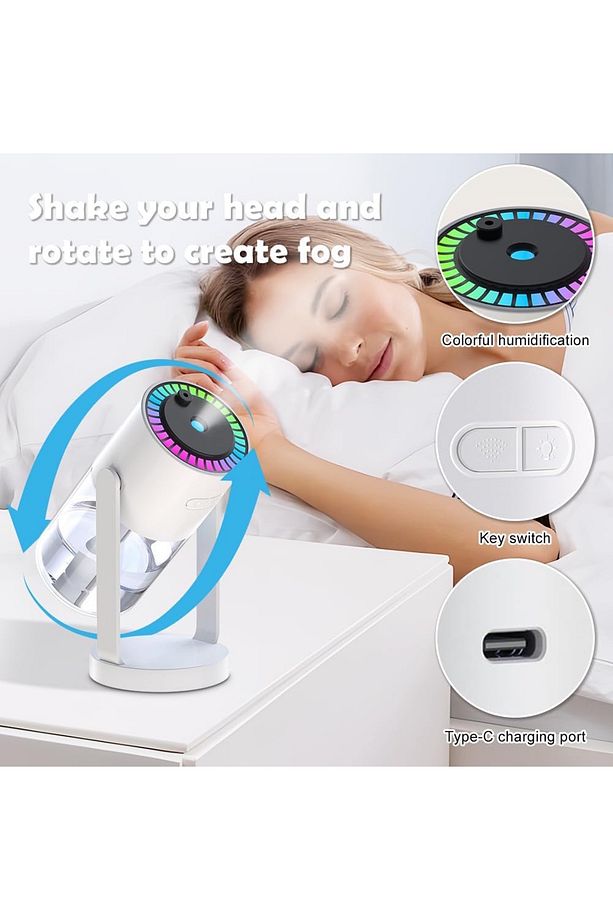 Humidifier 280 Ml Ultrasonik Hava Nemlendirici Buhar Makinesi Tavana Işık Yansıtan Gece Lambası CL28 - 6