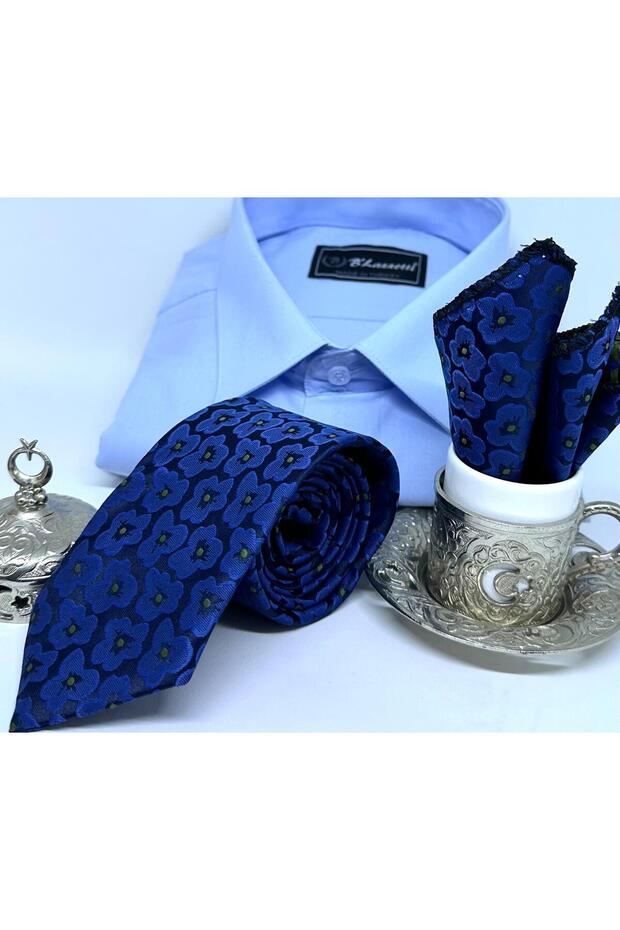 Dokuma Mendilli Kravat - 4