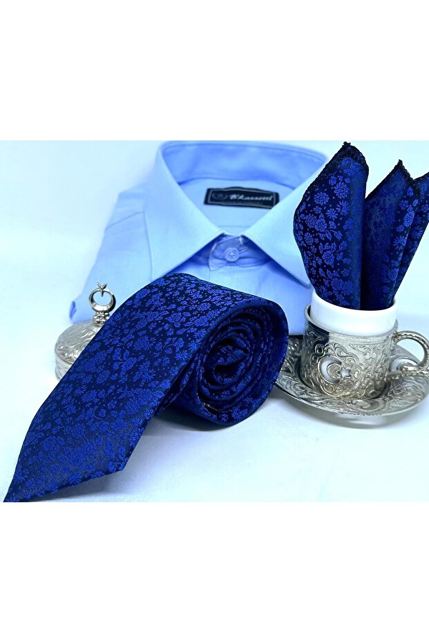 Dokuma Mendilli Kravat - 3