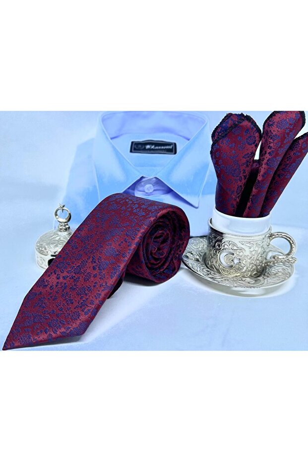 Dokuma Mendilli Kravat - 3