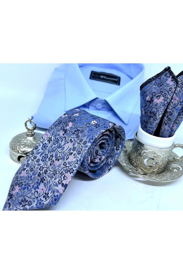 Dokuma Mendilli Kravat - 4