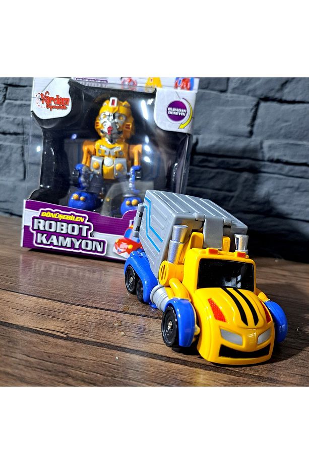 Kamyona Dönüşen Robot kamyon ARABA robot transform 10,5X6cm bas robota dönüşsün IŞIKLI ve SESLİ - 6
