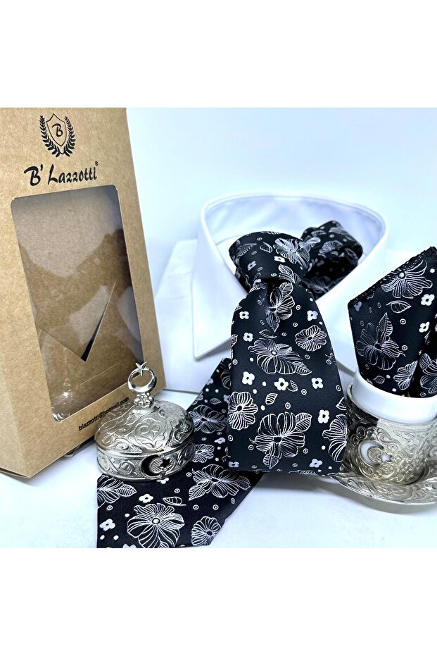 Dokuma Mendilli Kravat - 2