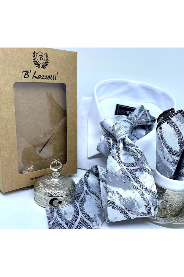 Dokuma Mendilli Kravat - 2