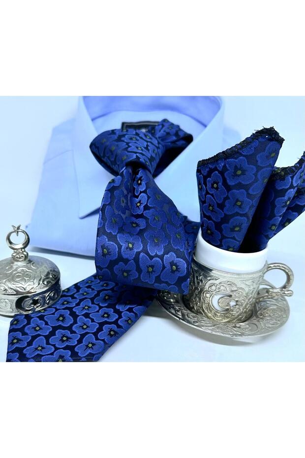 Dokuma Mendilli Kravat - 3