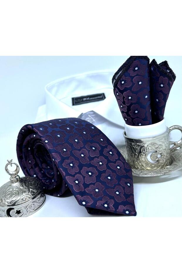 Dokuma Mendilli Kravat - 5