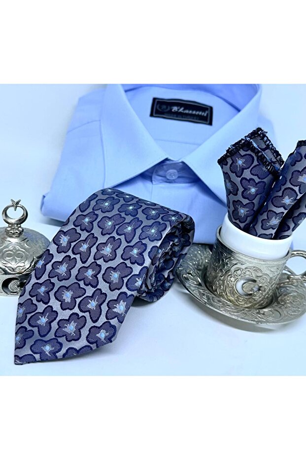 Dokuma Mendilli Kravat - 4