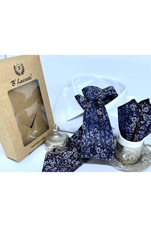 Dokuma Mendilli Kravat - 2