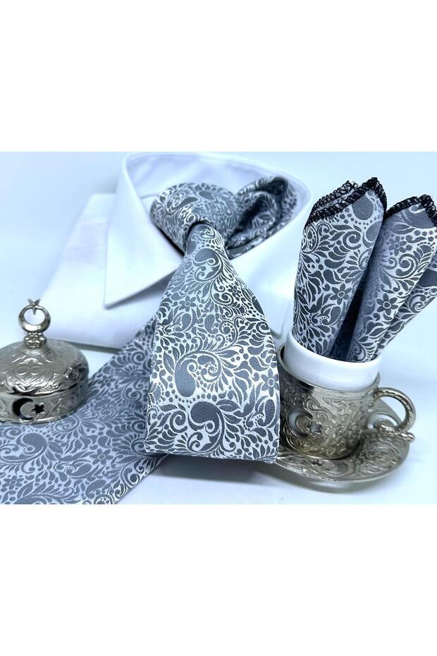 Dokuma Mendilli Kravat - 2