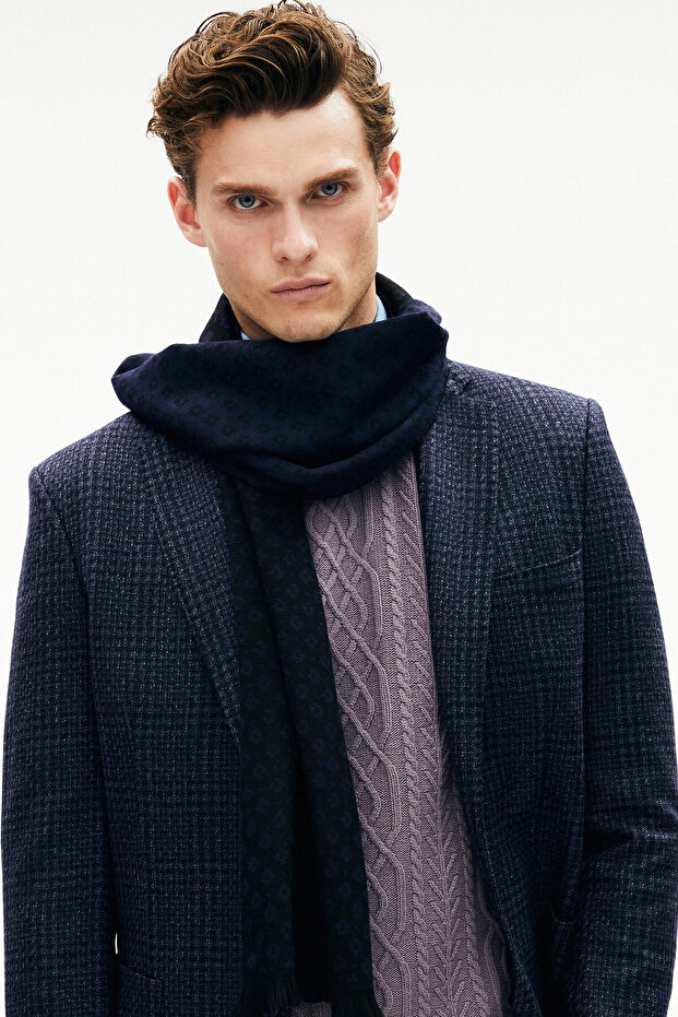 Lacivert Düğmeli Ceket - 6