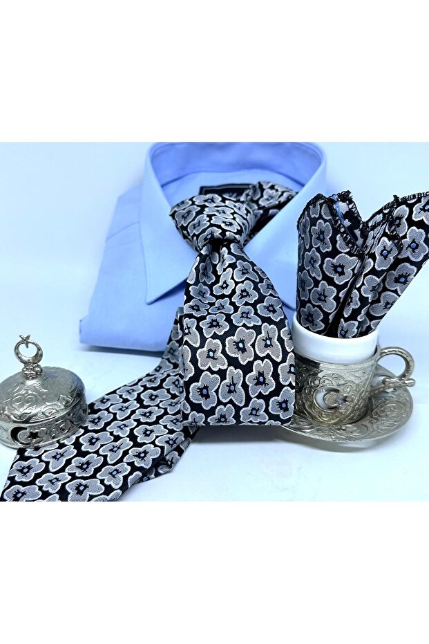 Dokuma Mendilli Kravat - 2