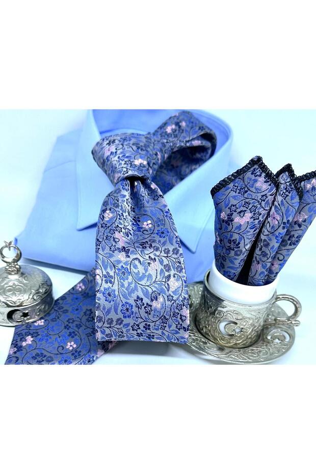 Dokuma Mendilli Kravat - 3