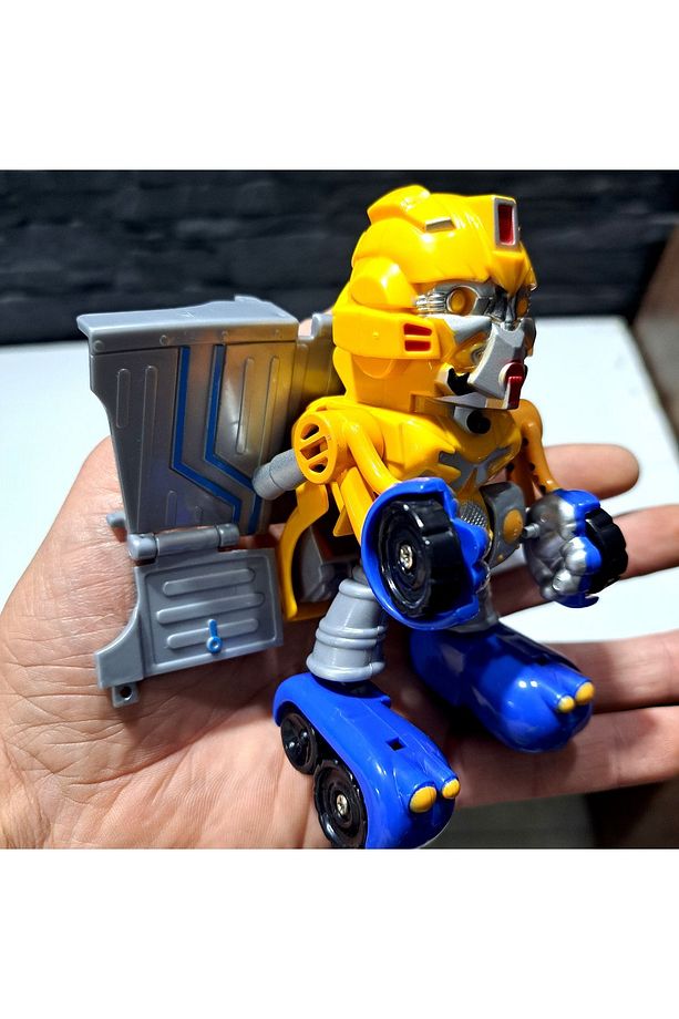 Kamyona Dönüşen Robot kamyon ARABA robot transform 10,5X6cm bas robota dönüşsün IŞIKLI ve SESLİ - 5