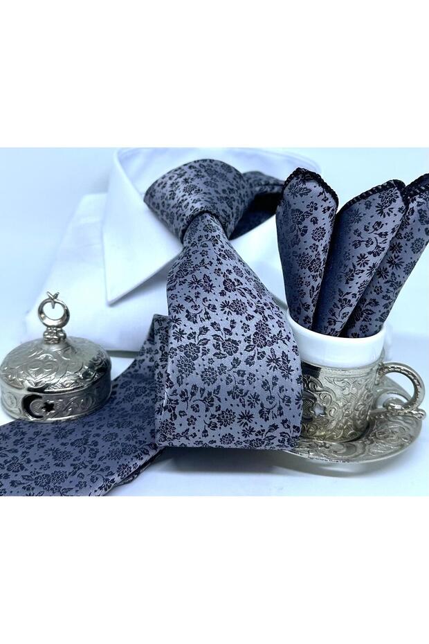 Dokuma Mendilli Kravat - 4