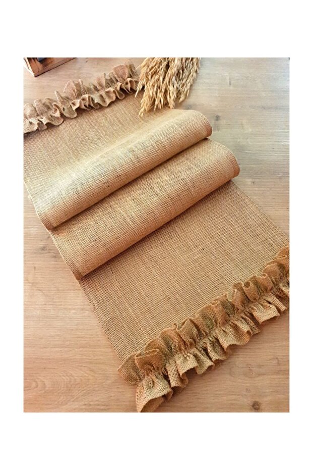 Fırfırlı Hasır Runner - 4