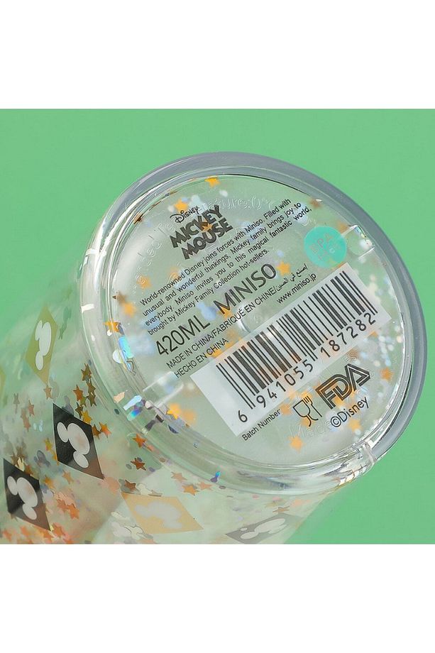 Mickey Mouse Lisanslı Çift Katlı Pipetli Şeffaf Plastik Suluk 420Ml - 6