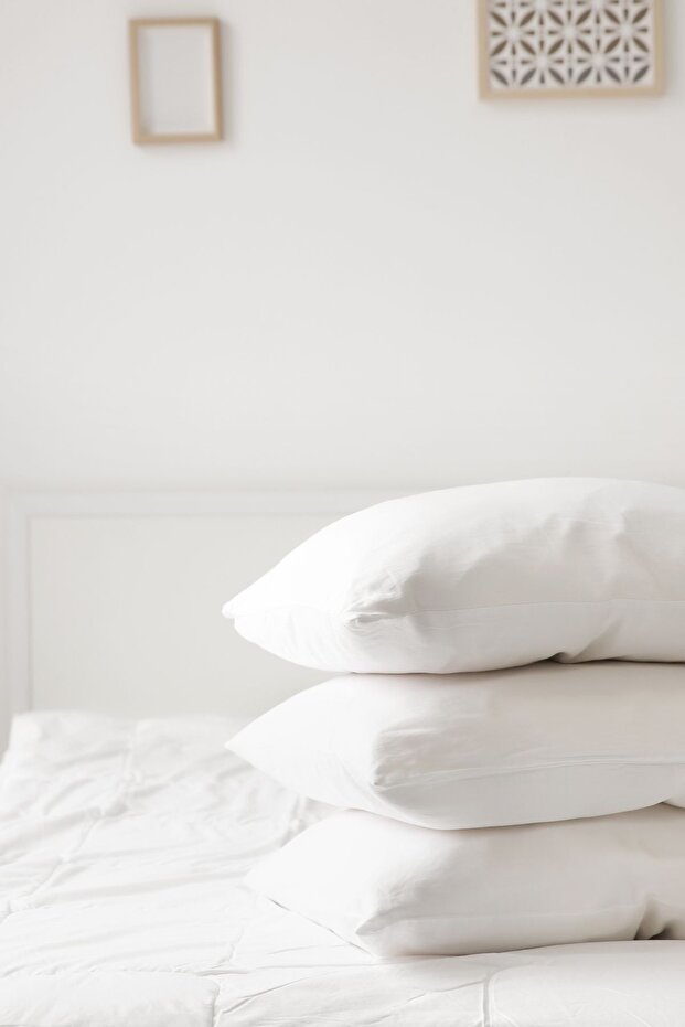 Cotton Pillowcase 2 Pieces Cotton 50X70 Soft Textured Premium Quality Natural Fabric Comfortable Sleep