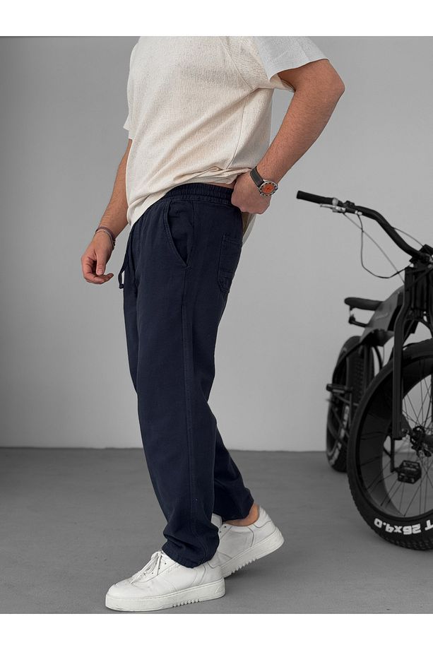 Lacivert Regular Fit Diz Dikişli Pantolon YP-5010 - 5