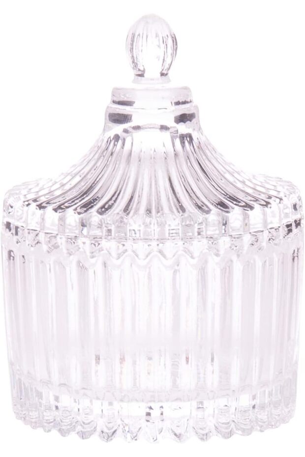 Glass Candy Pot L(6Cm) Xw(6Cm) Xh(9Cm) Transparent