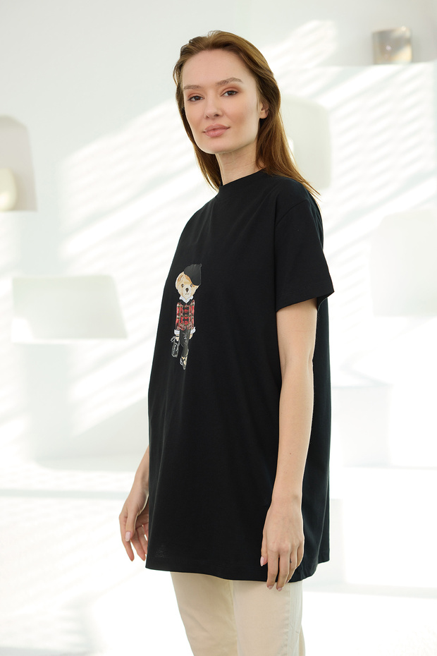 Kadın Basic Kısa Kollu İçlik Siyah - 4