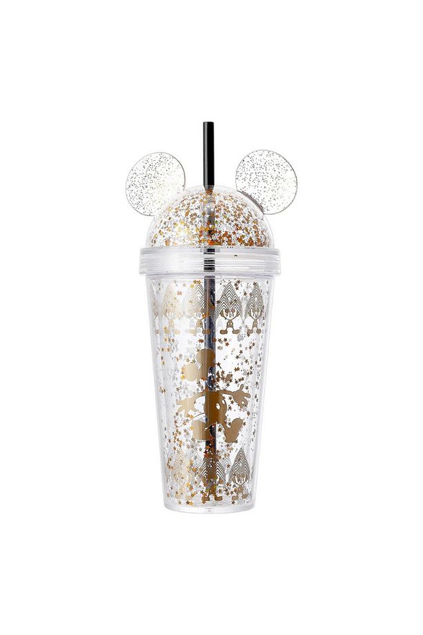 Mickey Mouse Lisanslı Çift Katlı Pipetli Şeffaf Plastik Suluk 420Ml - 4