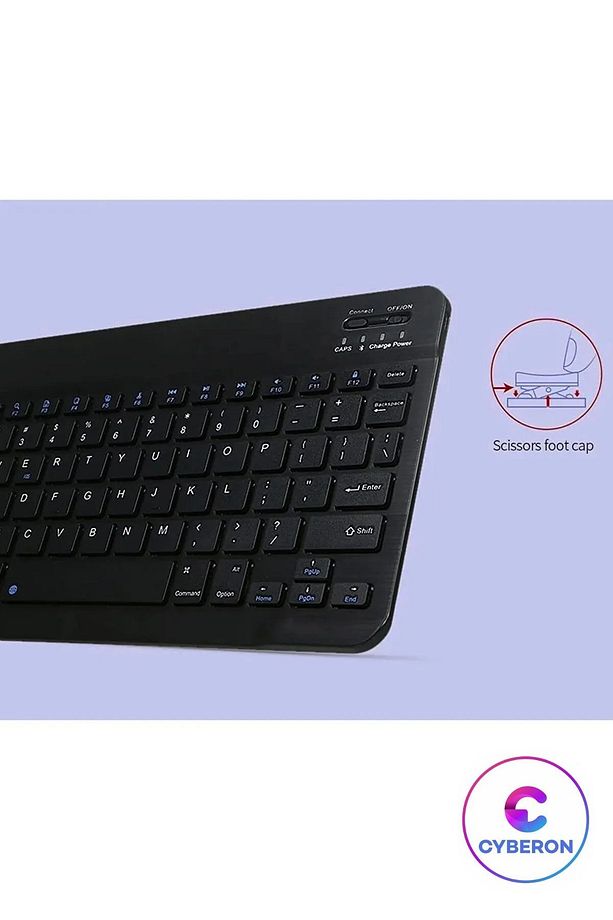Tüm Cihazlara Uyumlu Akıllı Taşınabilir Şarj Edilebilir Kablosuz Bluetooth Klavye ve Mause Seti - 3