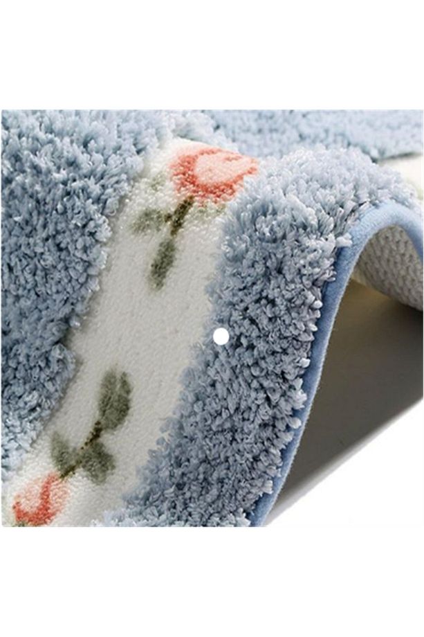 Gül Banyo Paspası 70X120 Blue - 4