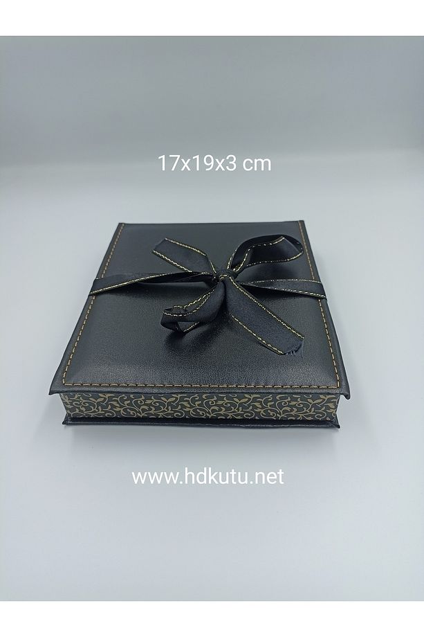 Set Kutusu Deri Kurdeleli 1 Adet Gerdanlık Kutusu - 7