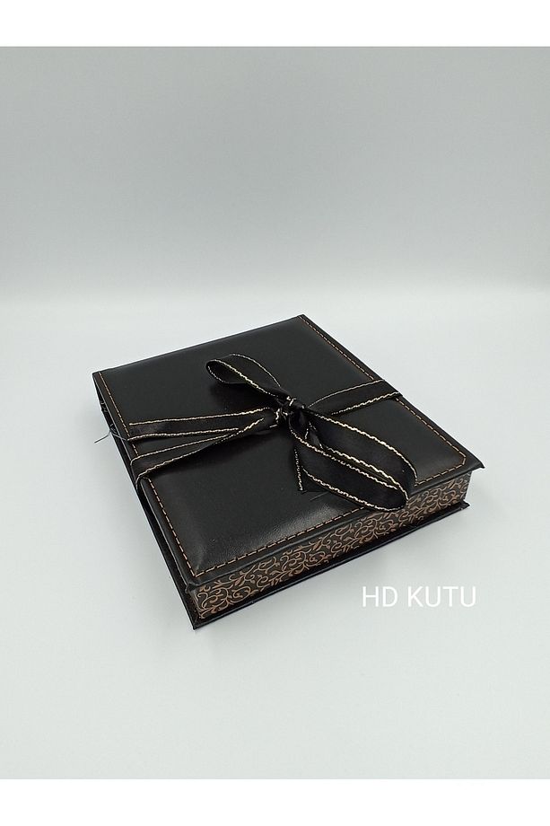 Set Kutusu Deri Kurdeleli 1 Adet Gerdanlık Kutusu - 4