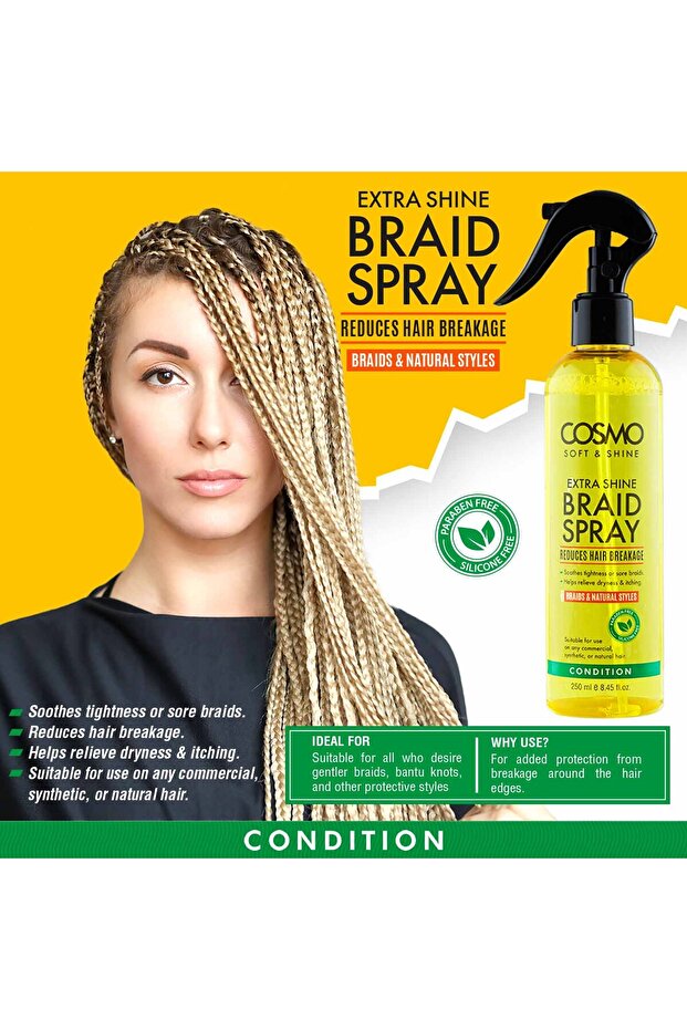 بخاخ الضفائر Soft & Shine Extra Shine 250 مل - 2