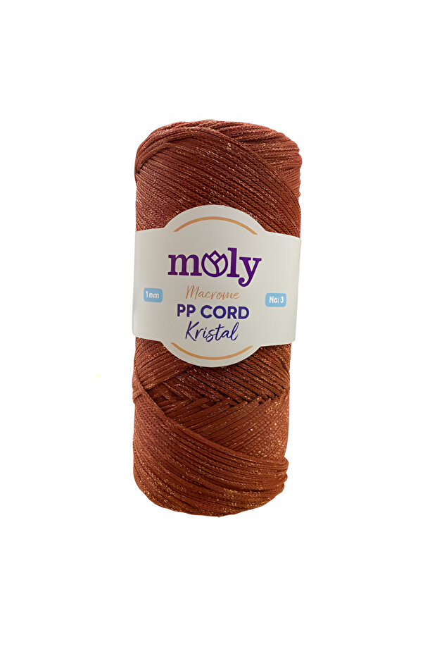 PP Cord Kristal Simli Polyester Makrome  El Örgü İpi 200 gr - 1
