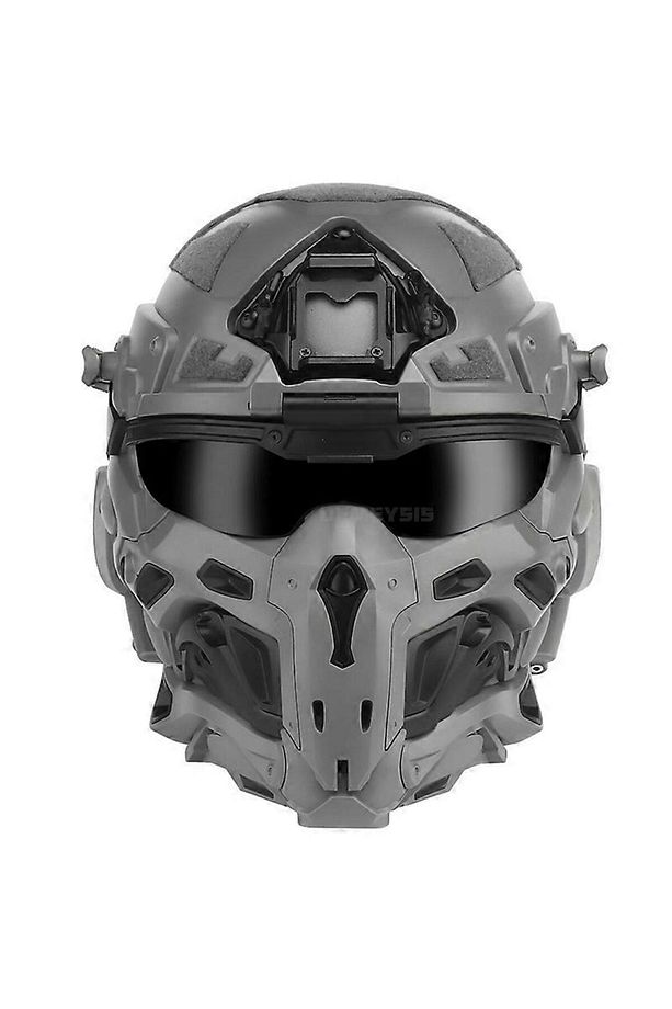 2 Lensli Airsoft Kask Açık Avcılık Paintball Darbelere Dirençli Çekim Kaskı (MASKE HARİÇ) - 1