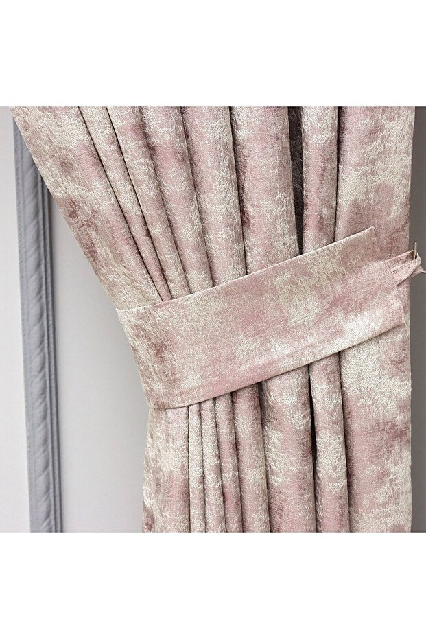 Elite Powder Panel Background Curtain 1/3 Pleated Single Sash - Wrinkle Free, Stylish and Modern