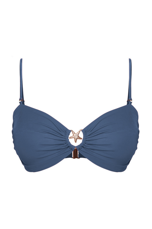 Mavi Yıldız Aksesuar Detaylı Askılı Büyük Beden Bikini Üstü TBBSS25CT00003 - 9