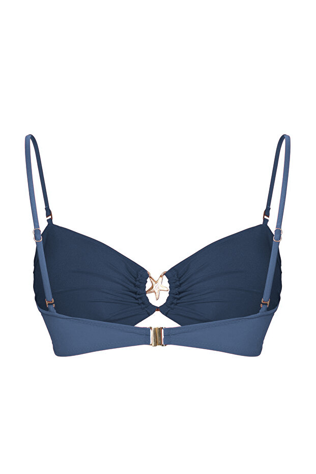 Mavi Yıldız Aksesuar Detaylı Askılı Büyük Beden Bikini Üstü TBBSS25CT00003 - 11