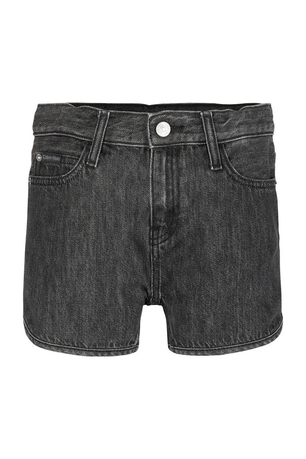 Graue Denim-Shorts