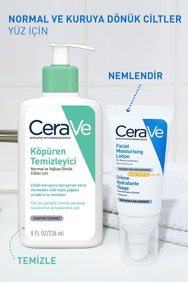 Normal ve Kuruya Dönük Ciltler İçin Yüz Kremi SPF 50 52 ml 2 Adet - 6