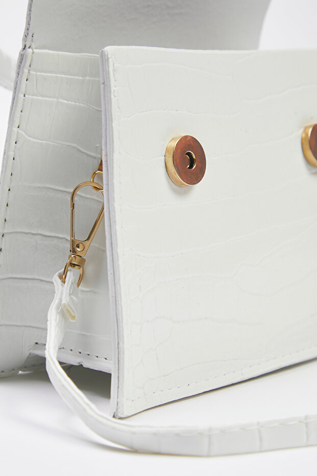 Biała torebka damska z krzyżowymi paskami TWOAW25OC00000 - 6
